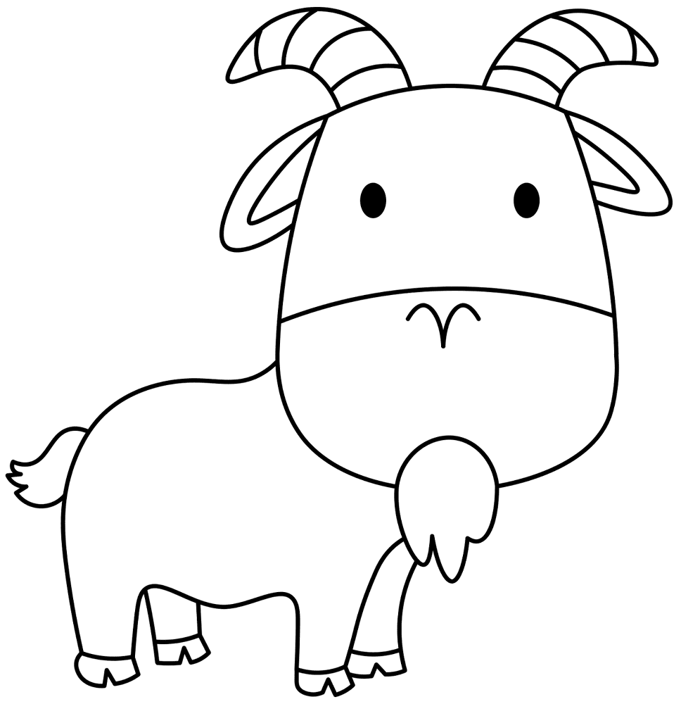 Farm Puppets A Bouncy Goat Md Coloring Page — Free Printable — free printable coloring page