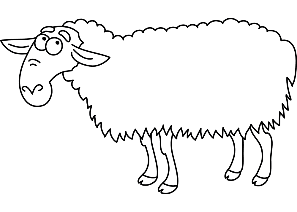 Funny Sheep Coloring Page Md Coloring Page — Free Printable — free printable coloring page