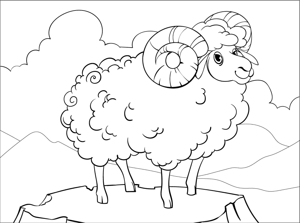 Ram Coloring Page Md Coloring Page — Free Printable — free printable coloring page