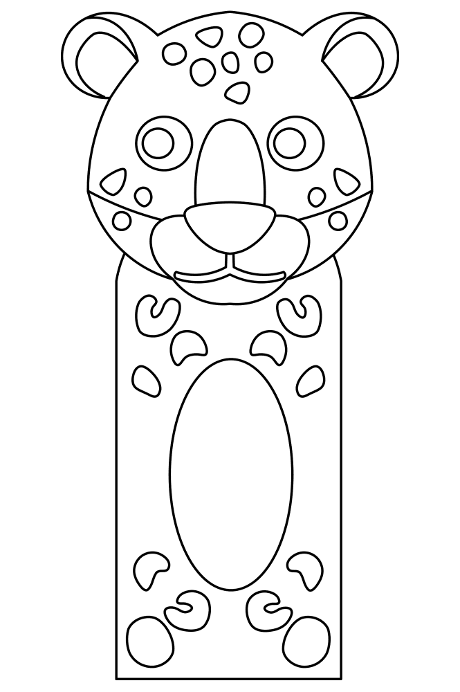 Rainforest Animal Bookmark 1 Md Coloring Page — Free Printable — free printable coloring page