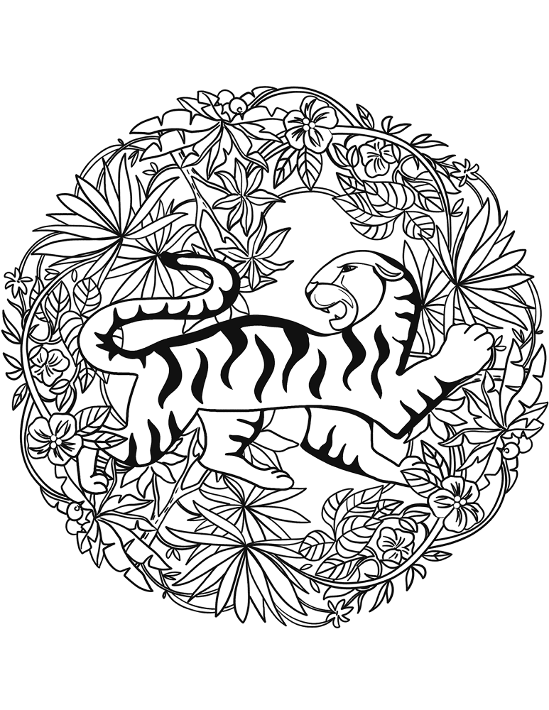 Tiger Mandala Coloring Page Md Coloring Page — Free Printable — free printable coloring page