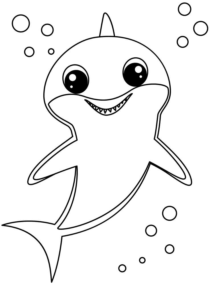 Baby Shark 1 Coloring Page Md Coloring Page — Free Printable — free printable coloring page