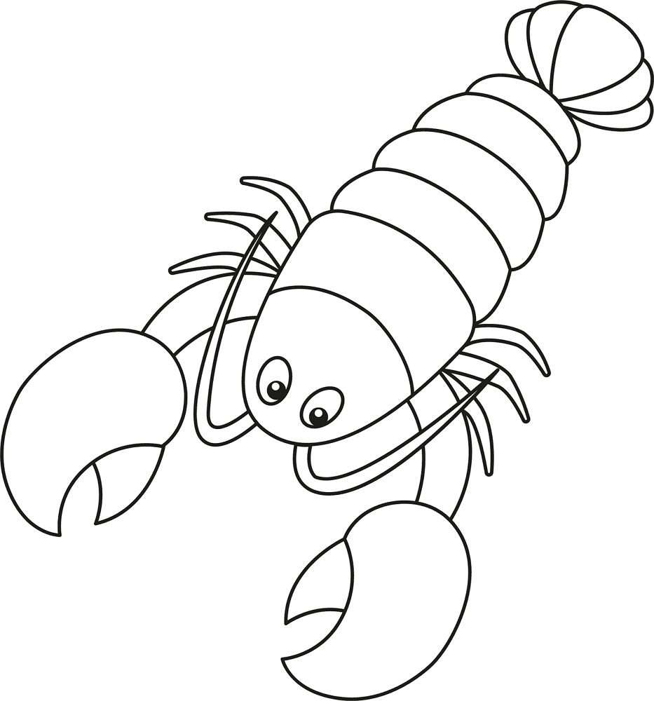Cartoon Lobster Coloring Page Md Coloring Page — Free Printable — free printable coloring page