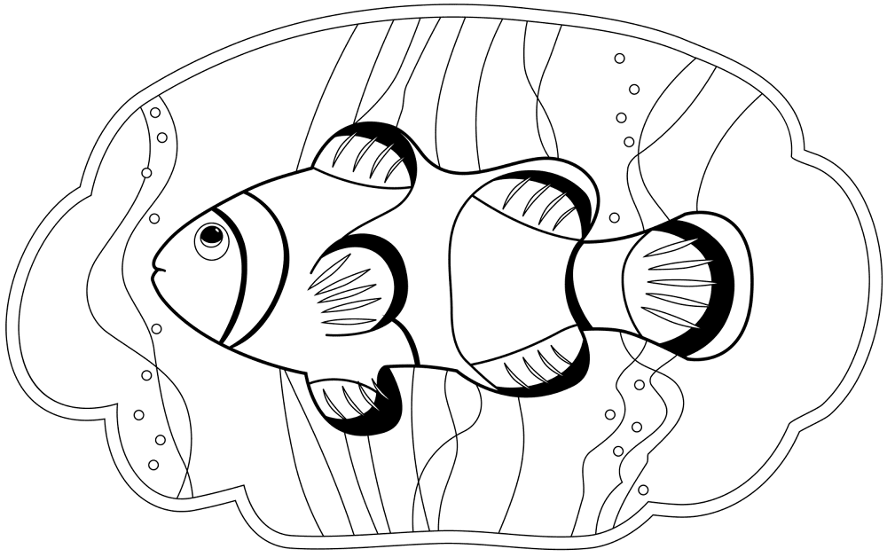 Clownfish Coloring Page Md Coloring Page — Free Printable — free printable coloring page