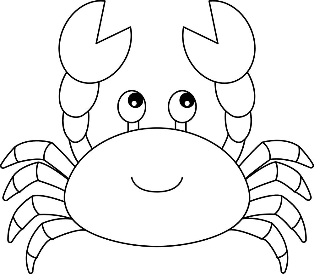 Cute Crab Coloring Page Md Coloring Page — Free Printable — free printable coloring page
