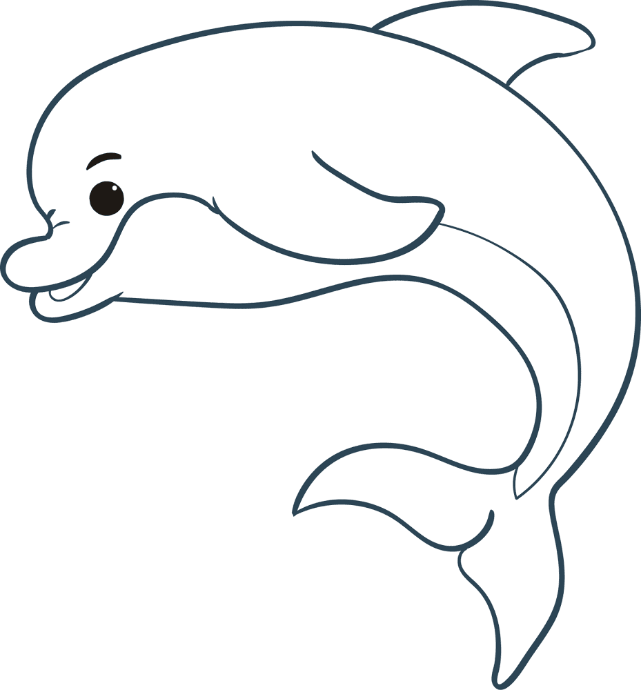 Cute Dolphin Coloring Page Md Coloring Page — Free Printable — free printable coloring page