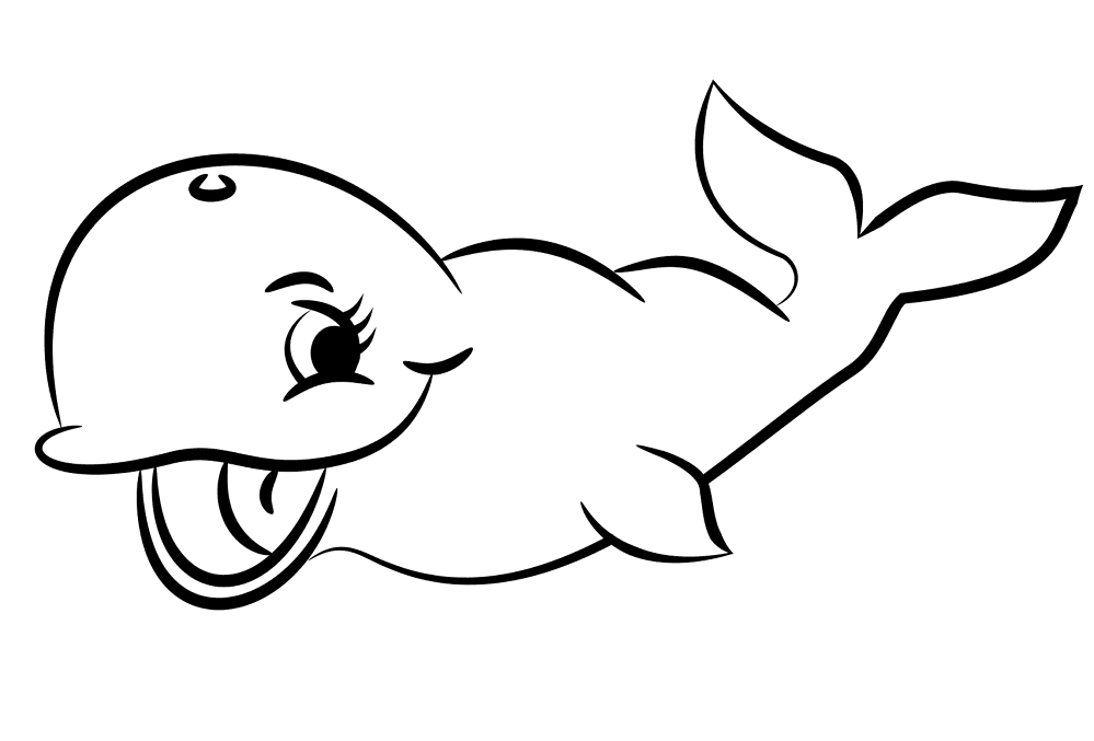 Cute Whale Black And White Coloring Page Md Coloring Page — Free Printable — free printable coloring page