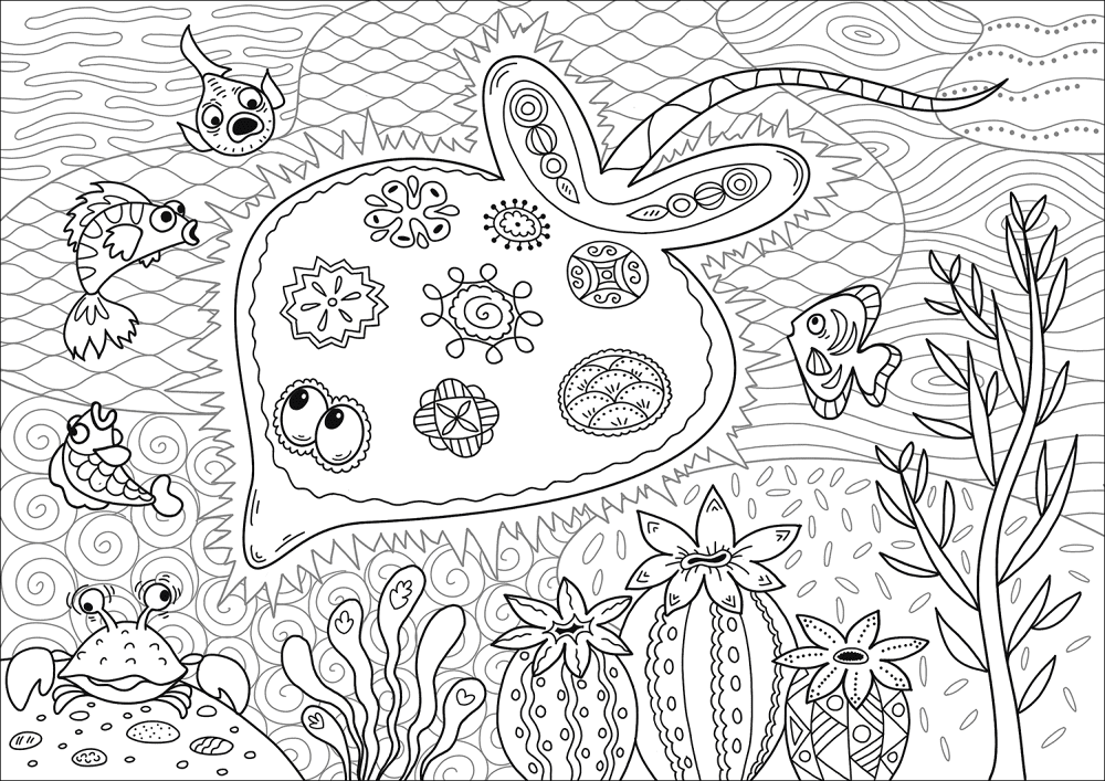 Electric Ray Coloring Page Md Coloring Page — Free Printable — free printable coloring page
