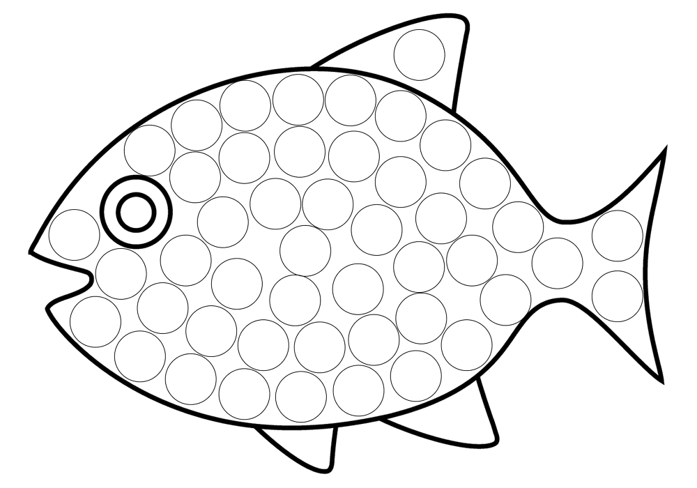 Fish Dot Marker Coloring Page Md Coloring Page — Free Printable — free printable coloring page
