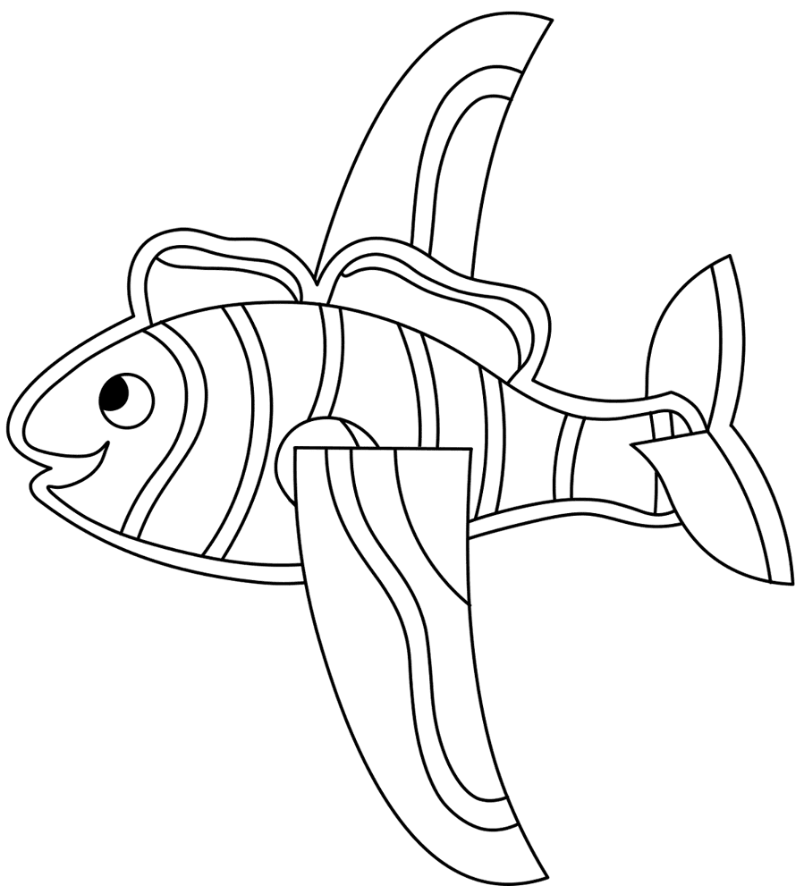 Flying Fish Glider Md Coloring Page — Free Printable — free printable coloring page