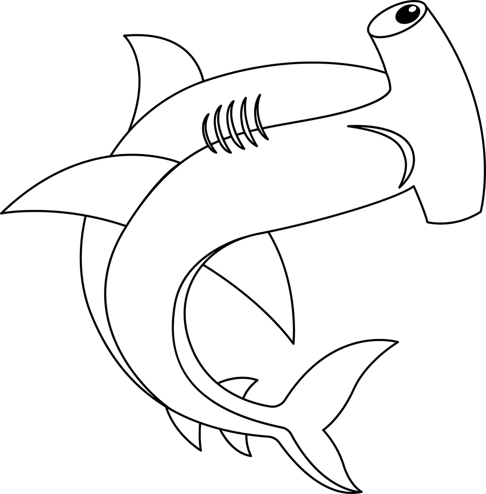 Hammerhead Shark Coloring Page Md Coloring Page — Free Printable — free printable coloring page