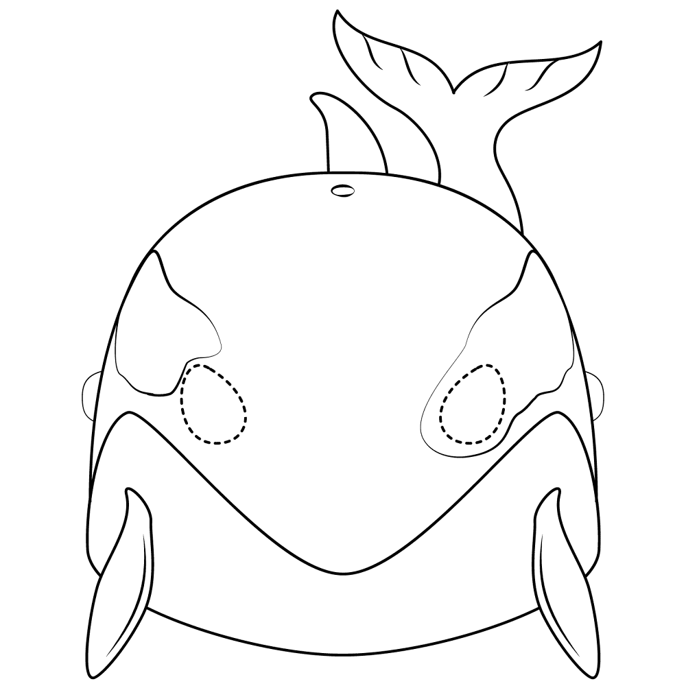 Killer Whale Mask Coloring Page Md Coloring Page — Free Printable — free printable coloring page