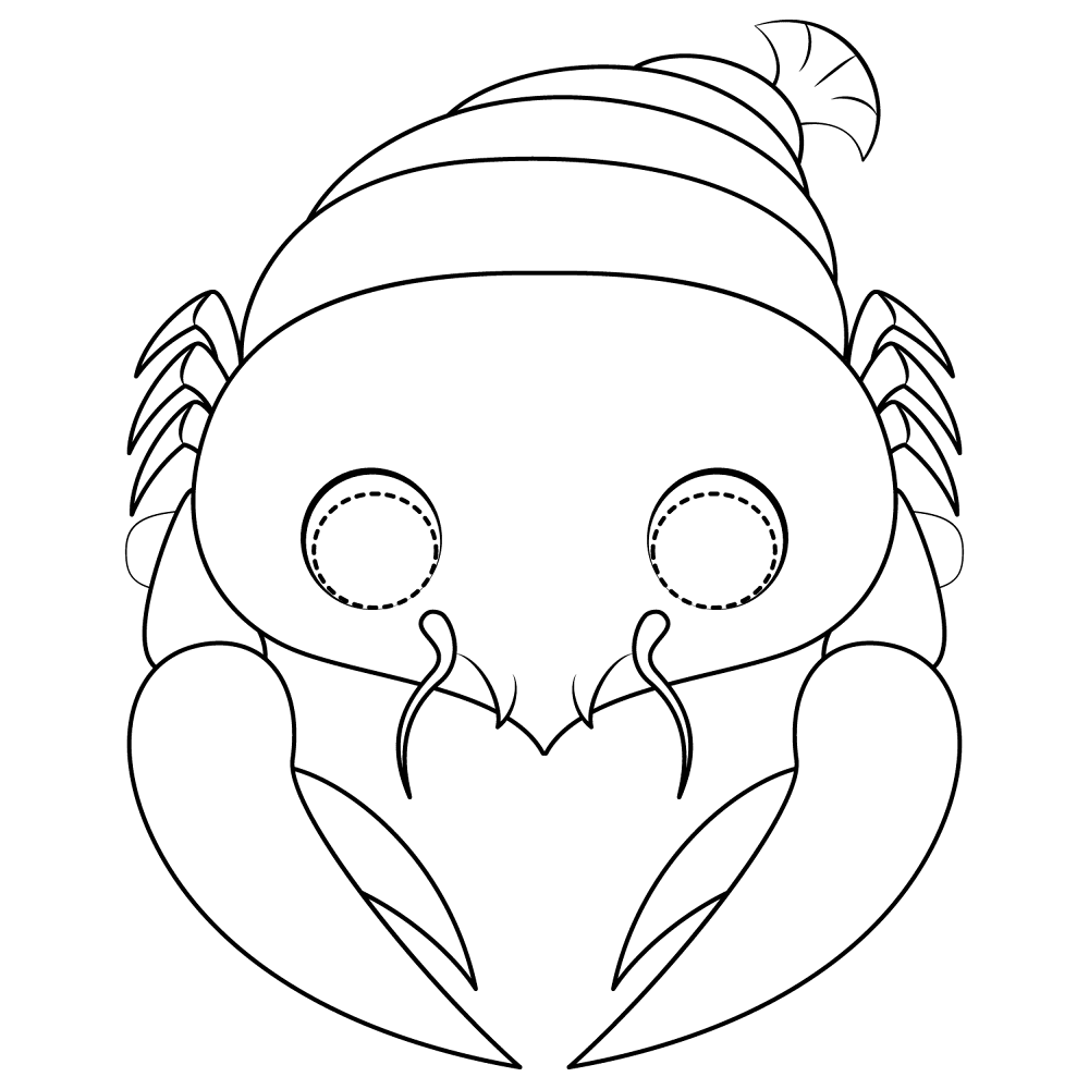 Lobster Mask Coloring Page Md Coloring Page — Free Printable — free printable coloring page