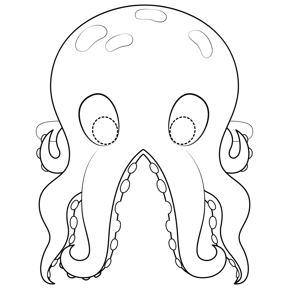 Octopus Mask Coloring Page Md Coloring Page — Free Printable — free printable coloring page