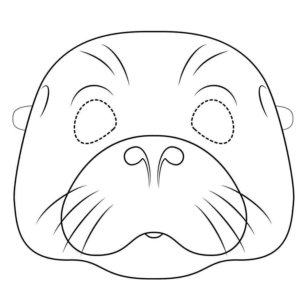 Seal Mask Coloring Page Md Coloring Page — Free Printable — free printable coloring page