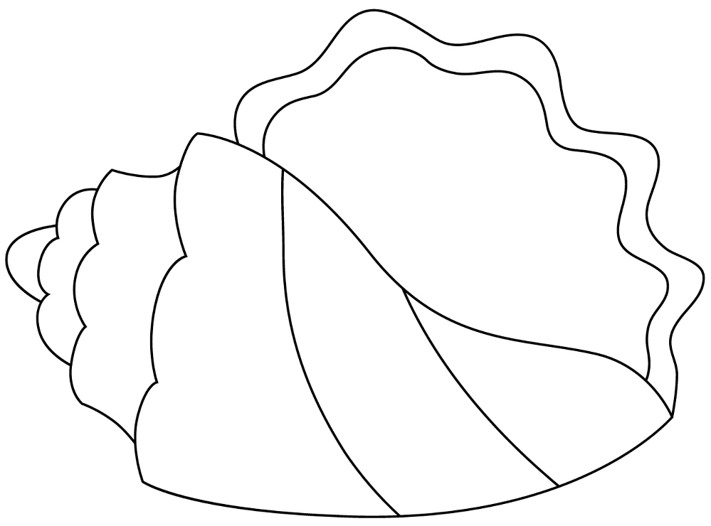 Seashell Coloring Page Md Coloring Page — Free Printable — free printable coloring page