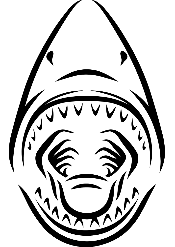 Shark Mouth Coloring Page Md Coloring Page — Free Printable — free printable coloring page