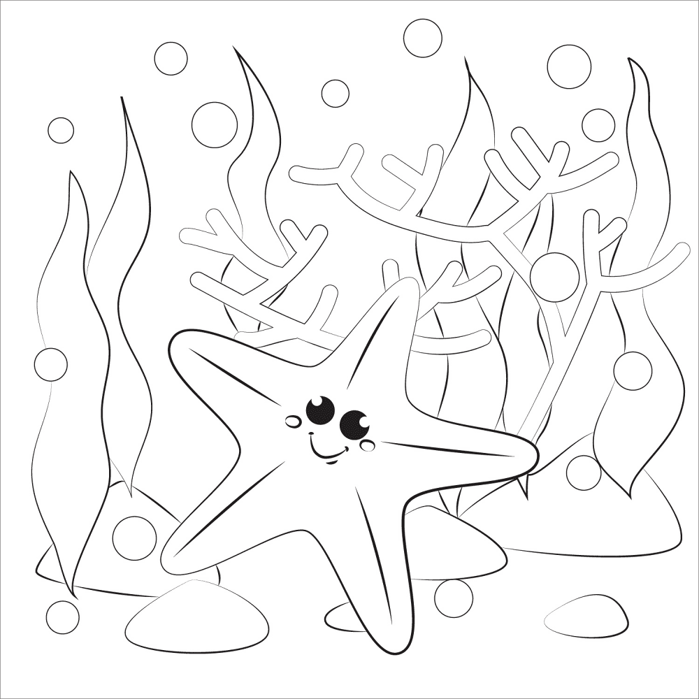 Starfish Coloring Page Md Coloring Page — Free Printable — free printable coloring page