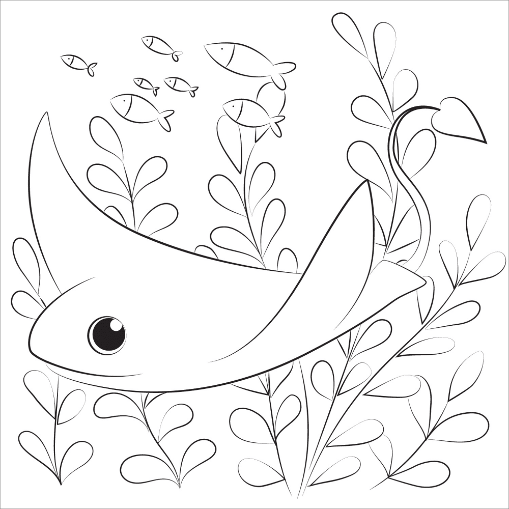 Stingray Coloring Page Md Coloring Page — Free Printable — free printable coloring page
