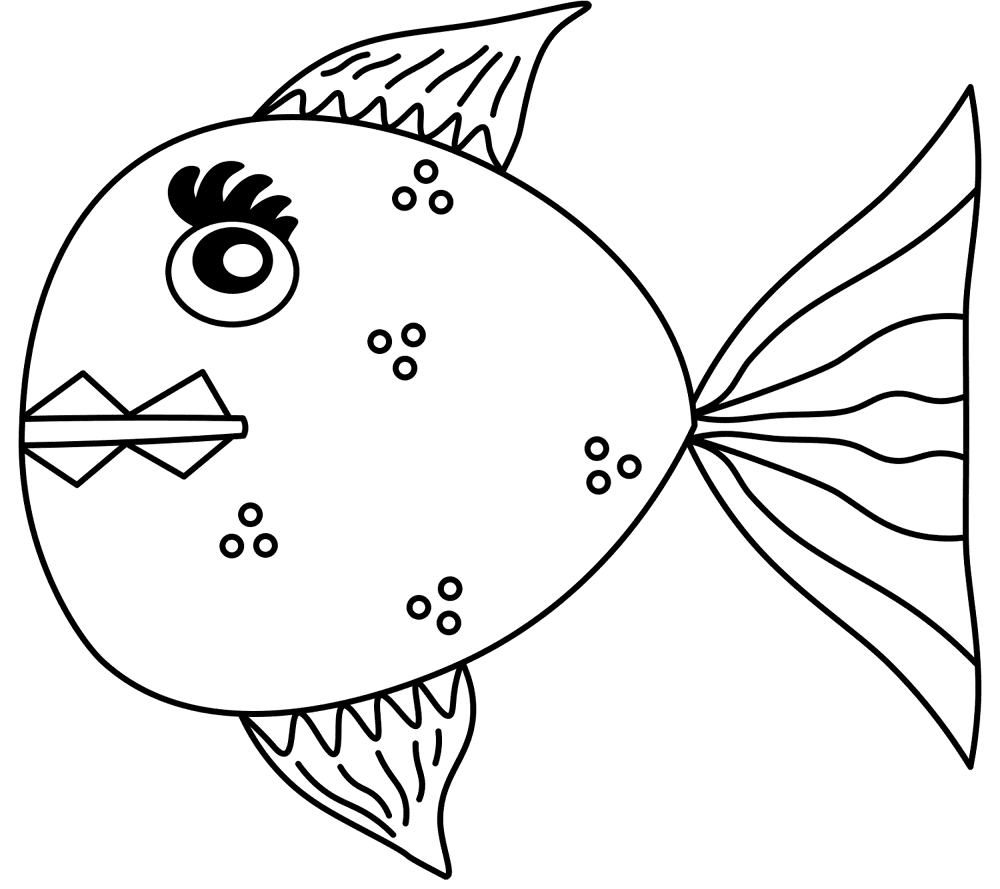 Weird Fish 1 Md Coloring Page — Free Printable — free printable coloring page