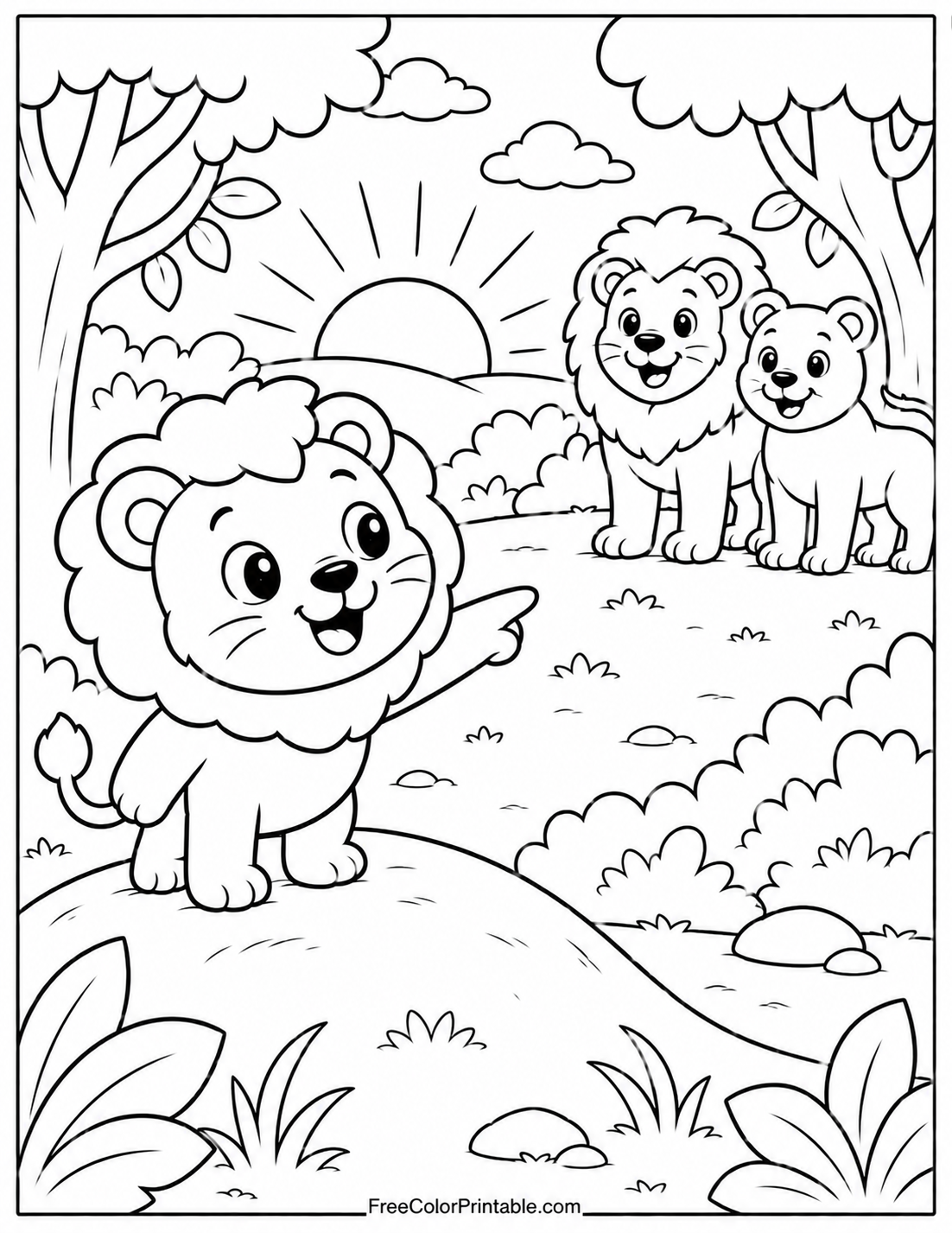 Lion Cub'S Joyful Adventure In The Savanna
