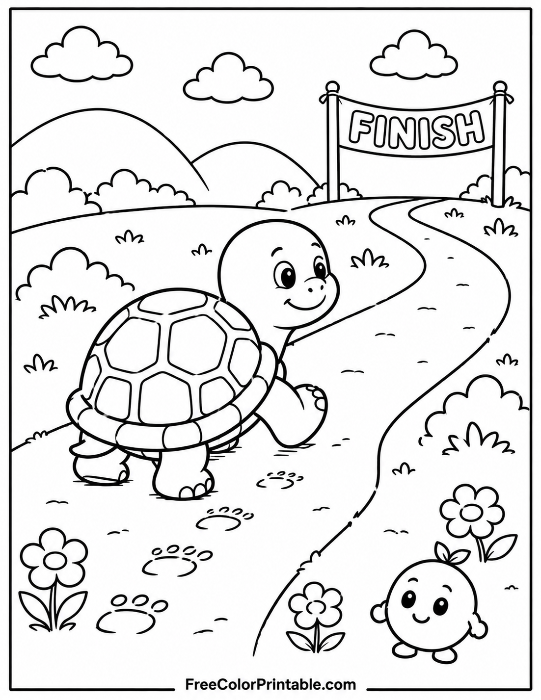 Turtle Race To The Finish Line