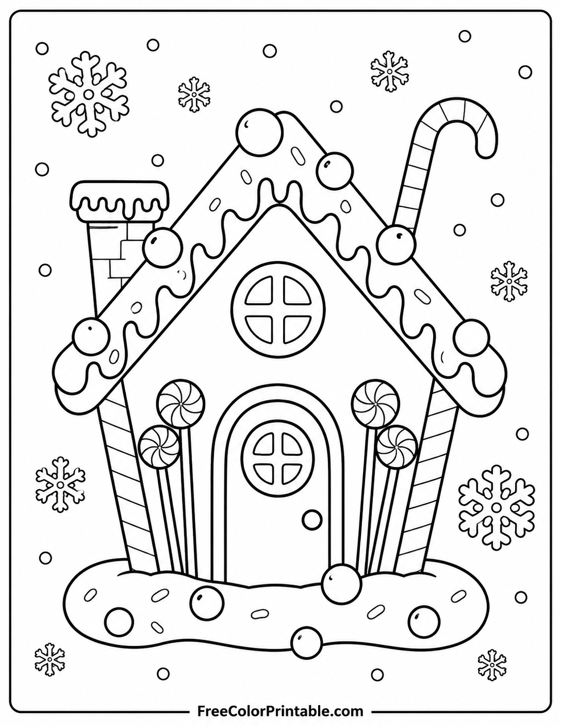 Kawaii Gingerbread House In Winter
