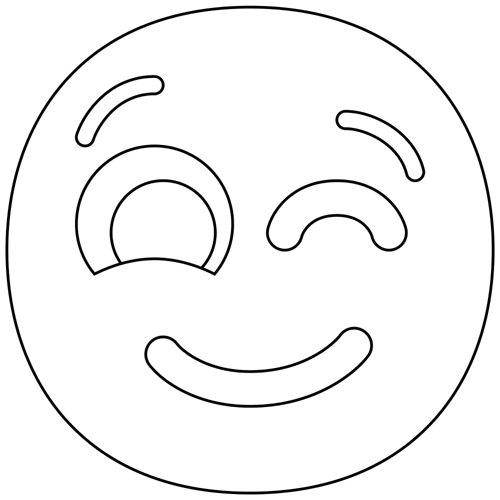 11 Winking Face Emoji 1f609 Coloring Page Md Coloring Page — Free Printable — free printable coloring page