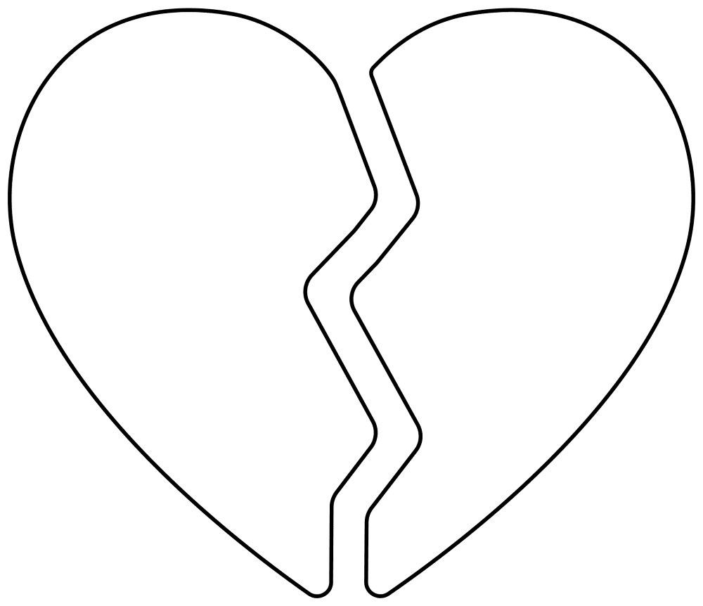 125 Broken Heart Emoji 1f494 Coloring Page Md Coloring Page — Free Printable — free printable coloring page