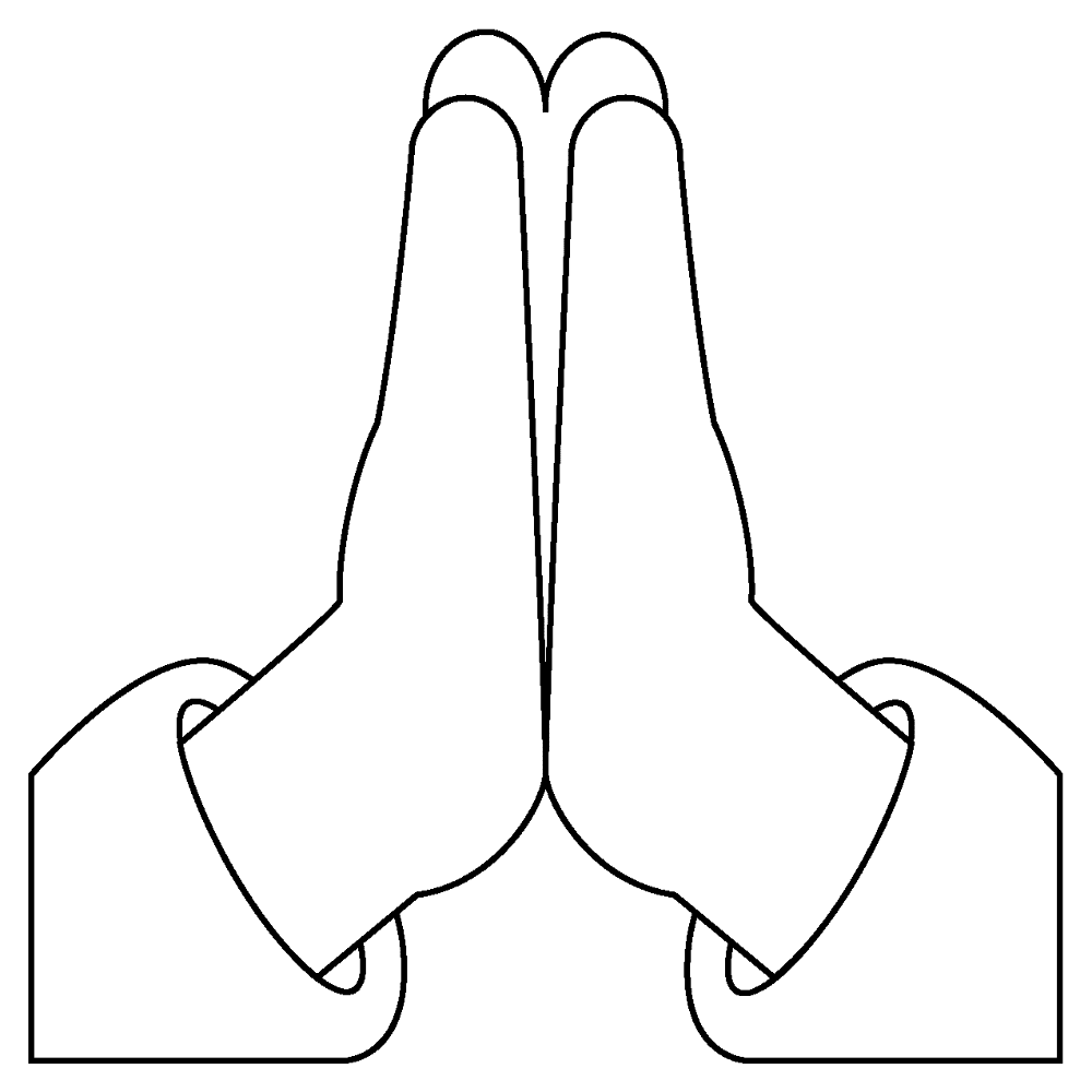 201 Folded Hands Emoji Coloring Page Md Coloring Page — Free Printable — free printable coloring page