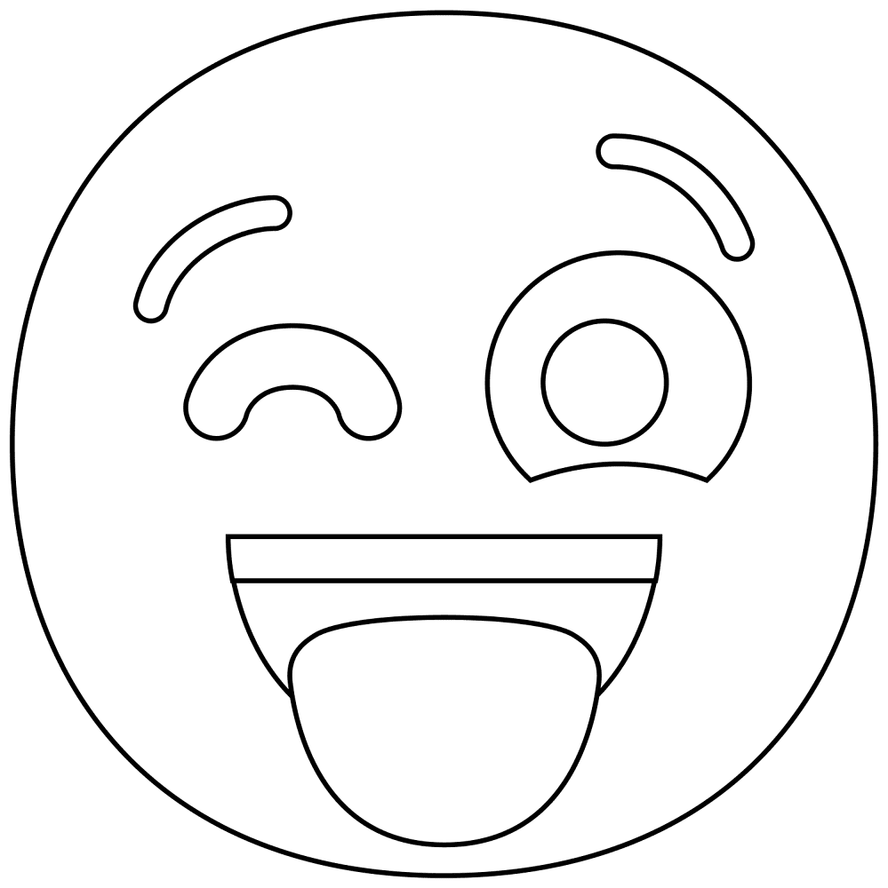 24 Winking Face With Tongue Emoji 1f61c Coloring Page Md Coloring Page — Free Printable — free printable coloring page