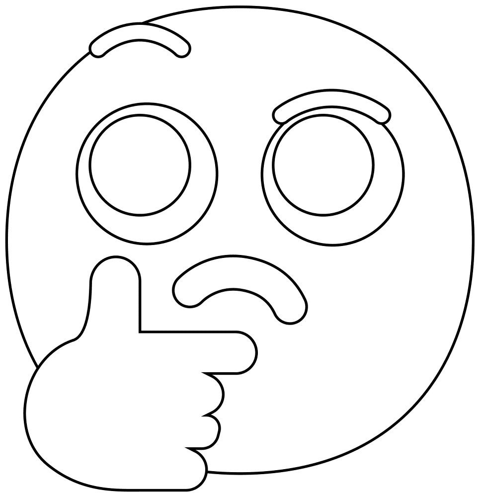 31 Thinking Face Emoji 1f914 Coloring Page Md Coloring Page — Free Printable — free printable coloring page