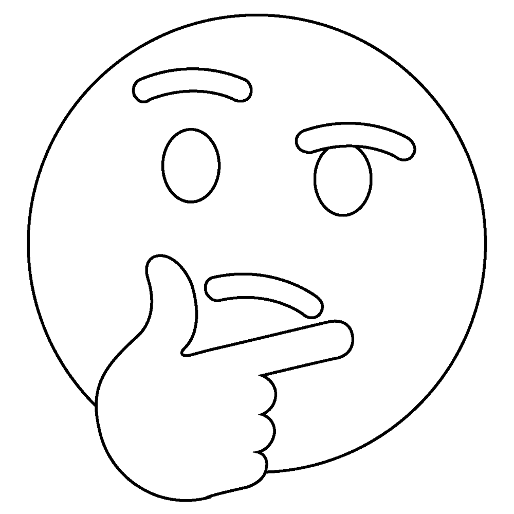 35 Thinking Face Emoji Coloring Page Md Coloring Page — Free Printable — free printable coloring page