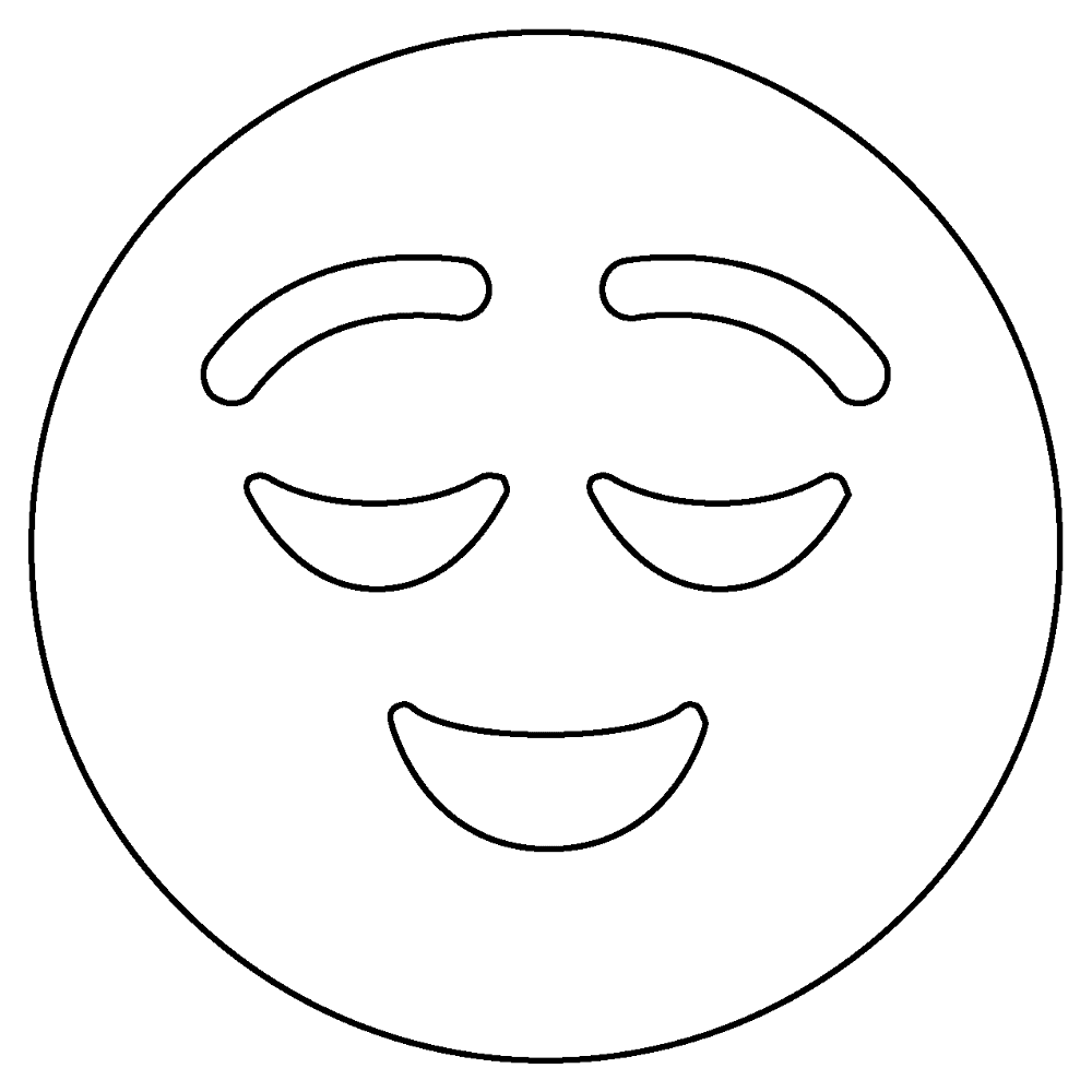 50 Relieved Face Emoji Coloring Page Md Coloring Page — Free Printable — free printable coloring page
