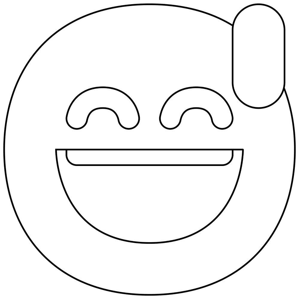 6 Grinning Face With Sweat Emoji 1f605 Coloring Page Md Coloring Page — Free Printable — free printable coloring page