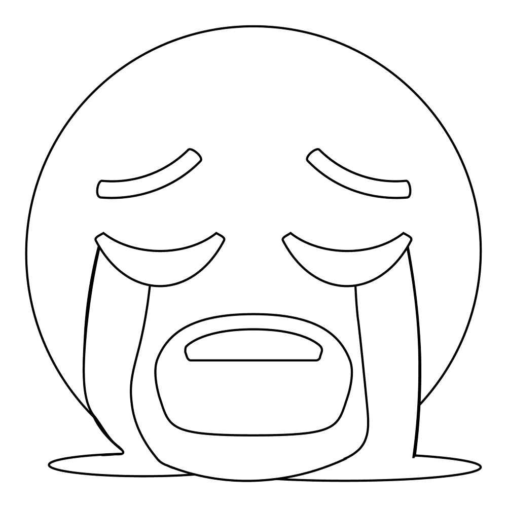 90 Loudly Crying Face Coloring Page Md Coloring Page — Free Printable — free printable coloring page