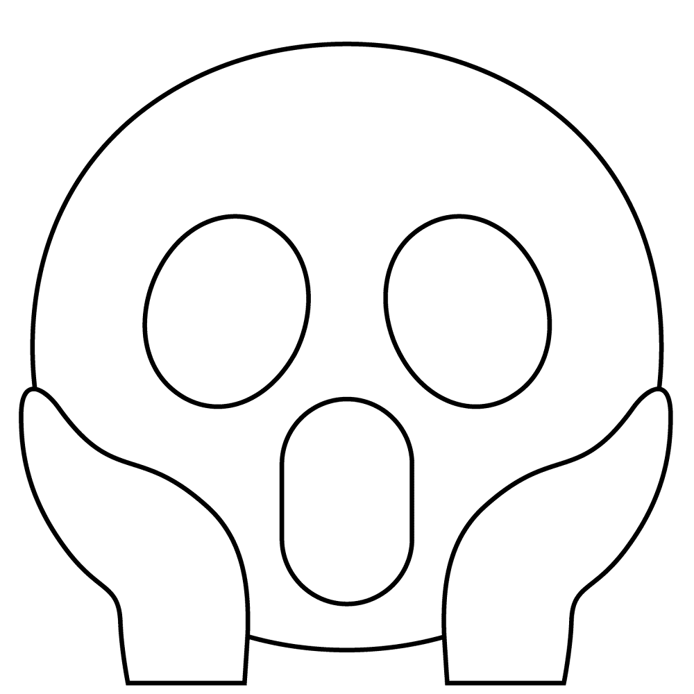91 Face Screaming In Fear Emoji Coloring Page Md Coloring Page — Free Printable — free printable coloring page