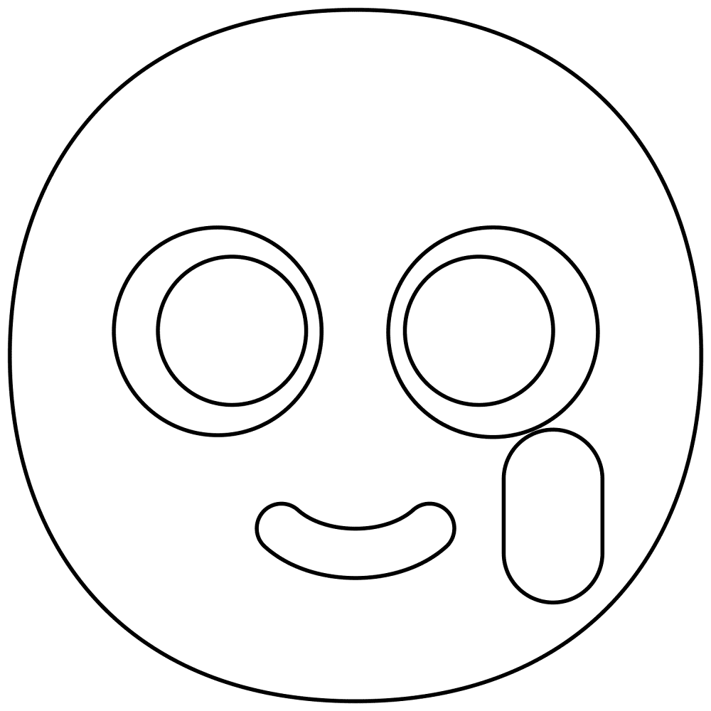 Smiling Face With Tear Emoji Coloring Page Md Coloring Page — Free Printable — free printable coloring page
