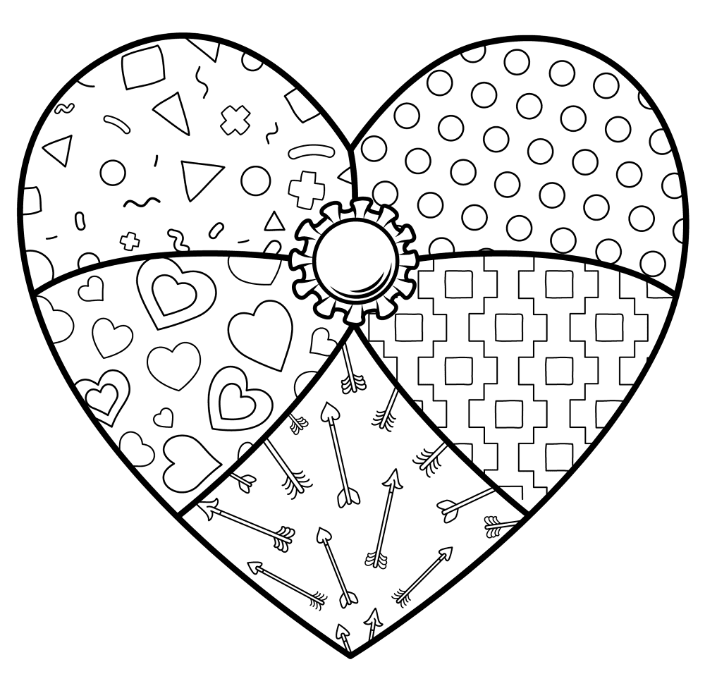 Valentines Heart 10 Coloring Page Md Coloring Page — Free Printable — free printable coloring page
