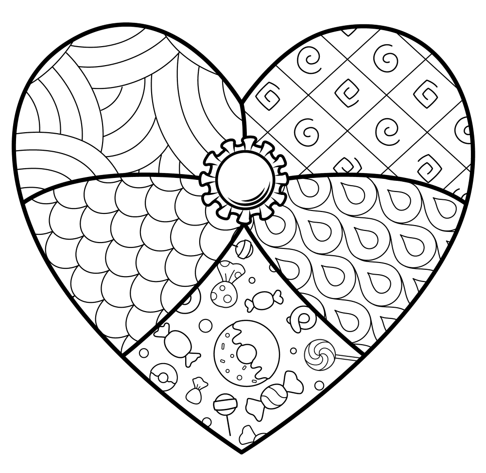 Valentines Heart 11 Coloring Page Md Coloring Page — Free Printable — free printable coloring page