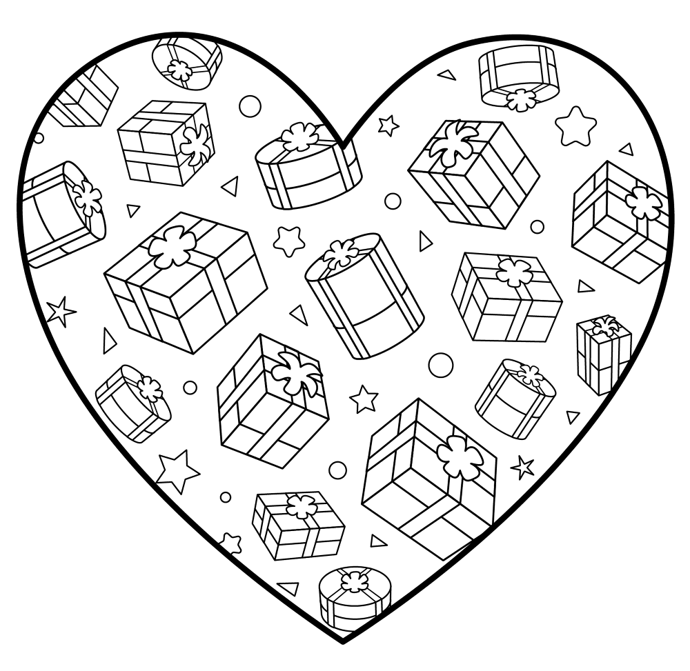 Valentines Heart 14 Coloring Page Md Coloring Page — Free Printable — free printable coloring page