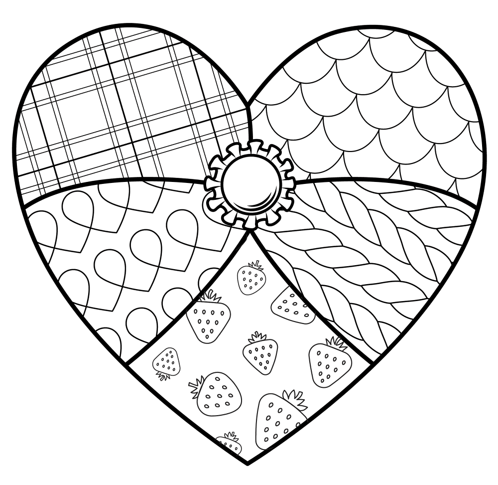 Valentines Heart 2 Coloring Page Md Coloring Page — Free Printable — free printable coloring page