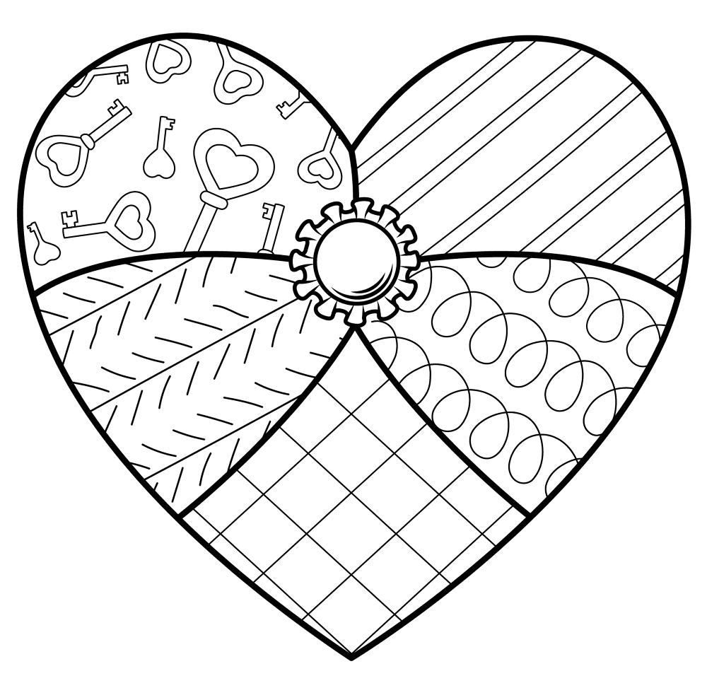 Valentines Heart 6 Coloring Page Md Coloring Page — Free Printable — free printable coloring page