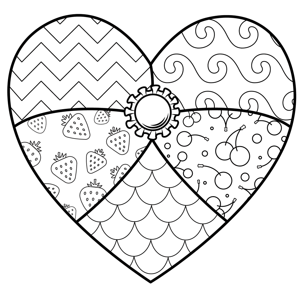 Valentines Heart 9 Coloring Page Md Coloring Page — Free Printable — free printable coloring page