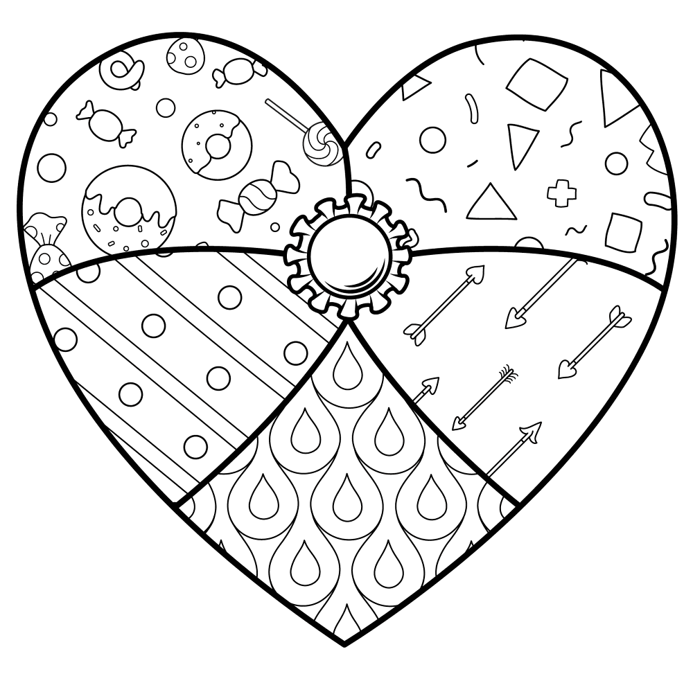 Valentines Heart Coloring Page Md Coloring Page — Free Printable — free printable coloring page