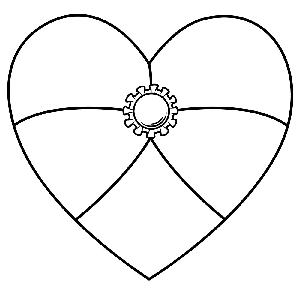 Valentines Heart Outline Coloring Page Md Coloring Page — Free Printable — free printable coloring page