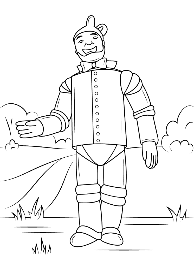 Wizard Of Oz Tin Man Coloring Pages Md Coloring Page — Free Printable — free printable coloring page