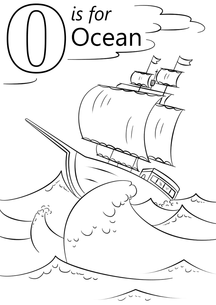 Letter O Is For Ocean Coloring Page Md Coloring Page — Free Printable — free printable coloring page