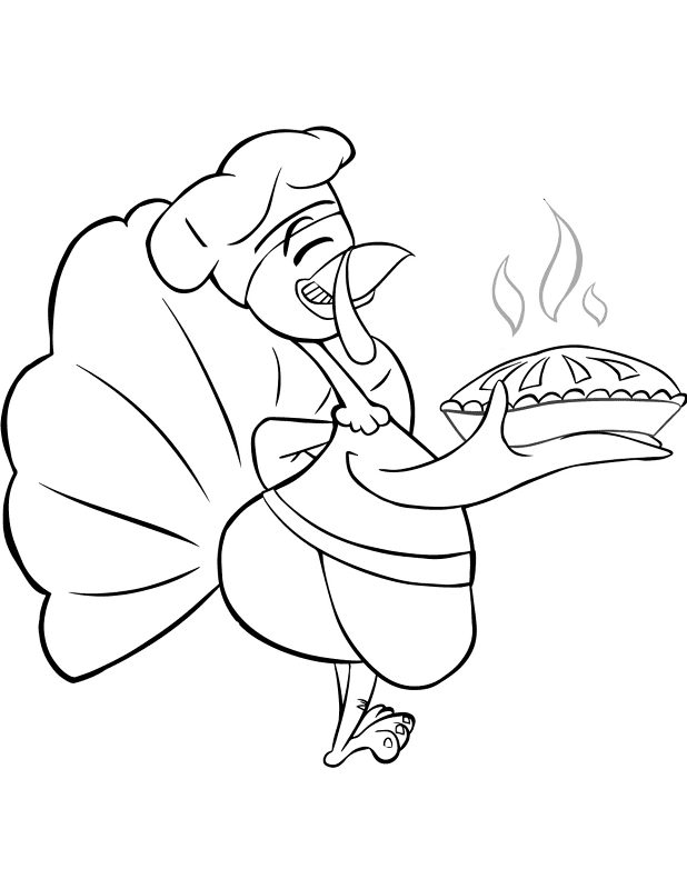 Cartoon Turkey Chef Coloring Page Md Coloring Page — Free Printable — free printable coloring page