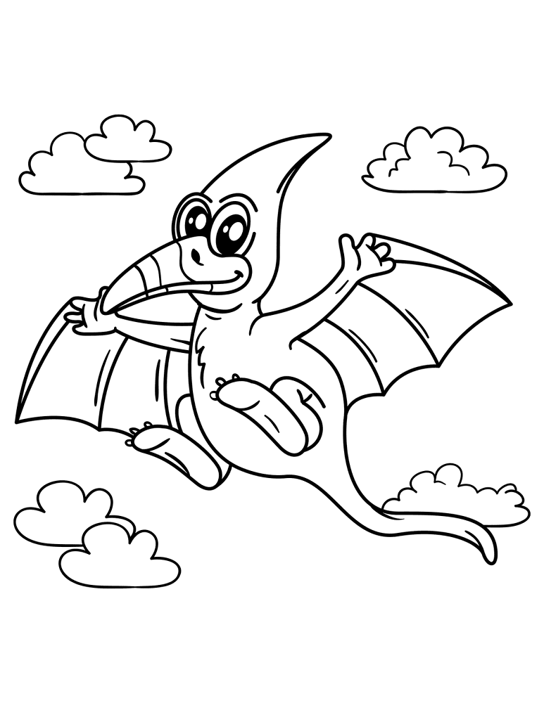 Cute Pteranodon Coloring Page Md Coloring Page — Free Printable — free printable coloring page
